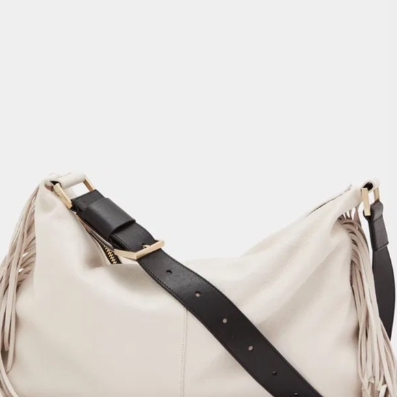 All Saints Edbury Fringe Shoulder Salt Lake White - Picture 10 of 15